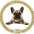 Glamorous Diamond Dog Chain Collar - Stylish Cuban Necklace for Small to Large Dogs and Cats