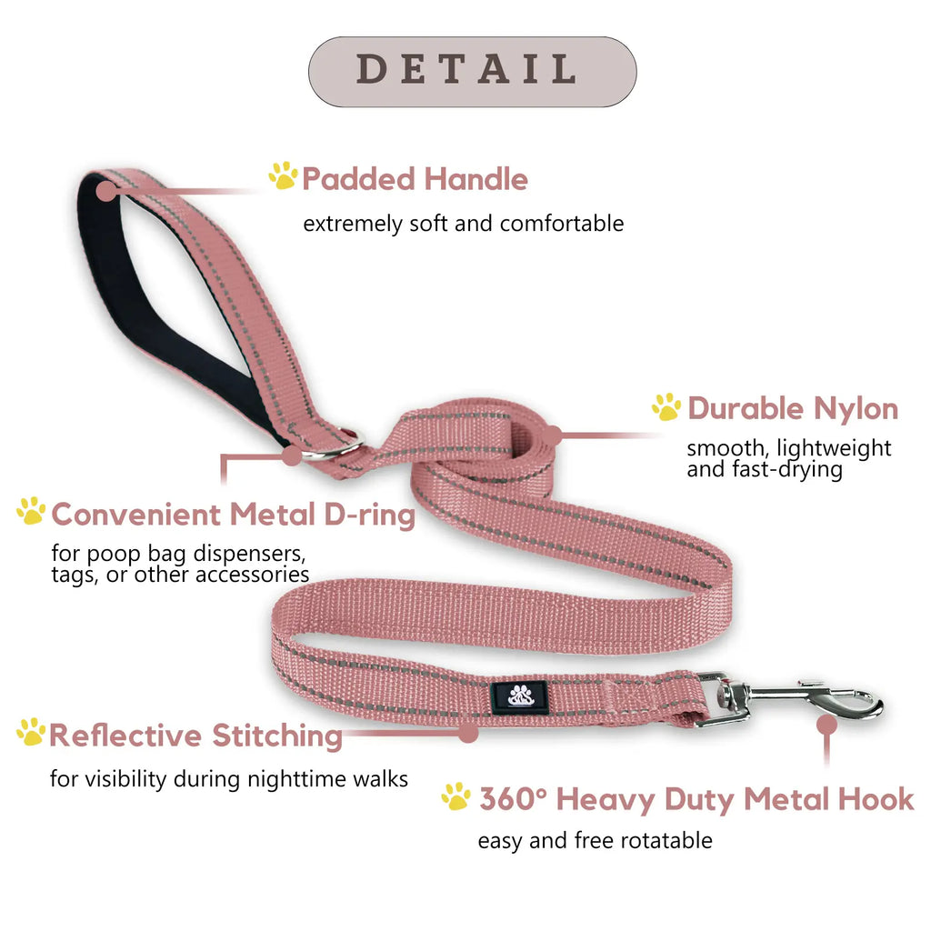 Reflective Comfort: Adjustable Neoprene Dog Collar and Leash Set for All Breeds