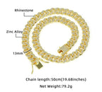Glamorous Diamond Dog Chain Collar - Stylish Cuban Necklace for Small to Large Dogs and Cats