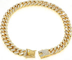 Glamorous Diamond Dog Chain Collar - Stylish Cuban Necklace for Small to Large Dogs and Cats