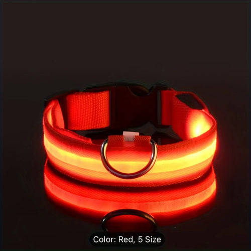 Illuminate Your Dog's Safety with Our Reflective LED Dog Collar - Durable, Stylish, and Perfect for Small to Medium Breeds
