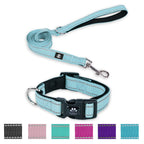 Reflective Comfort: Adjustable Neoprene Dog Collar and Leash Set for All Breeds